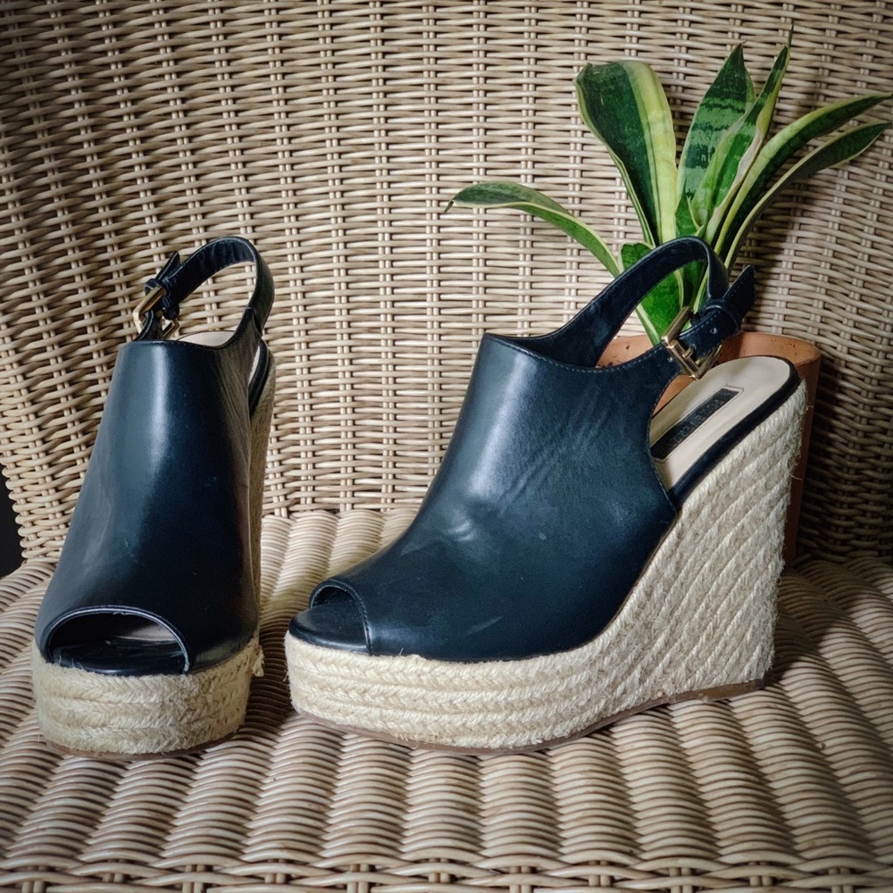 Forever 21 peep toe wedges